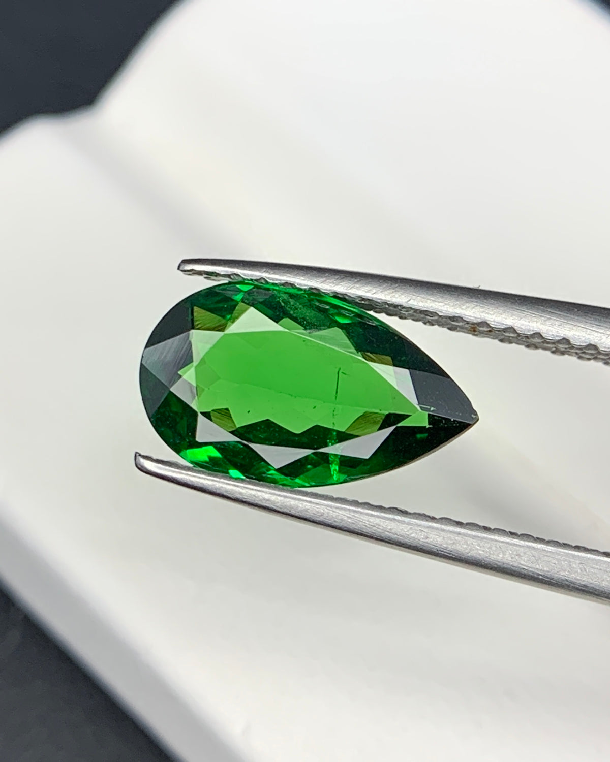 Natural Tsavorite Garnet 1.84 Carat 11x6.5 MM Pear Shape Faceted Gemstone 
