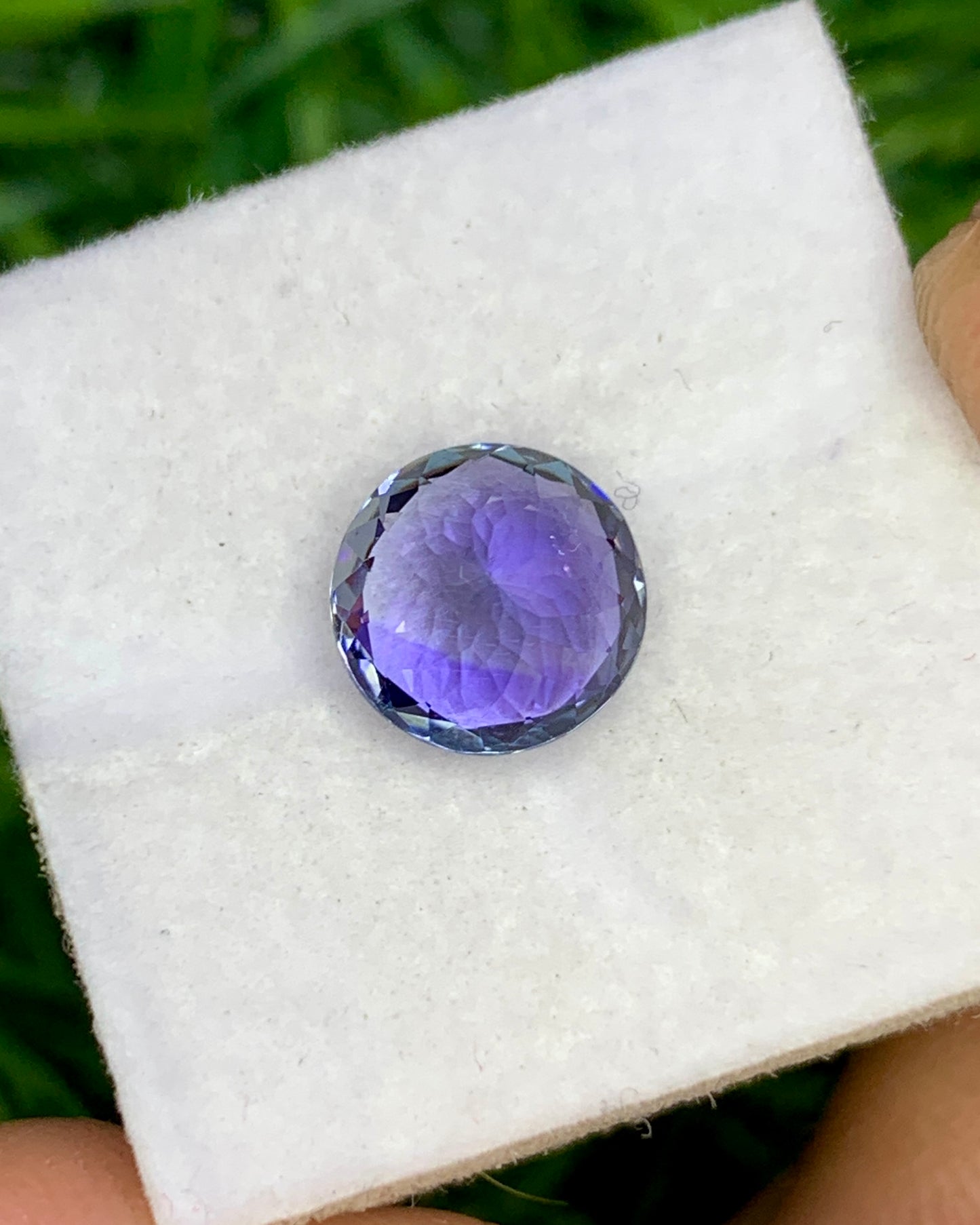 Natural Bi Color Tanzanite 1.94 Carat 7.6x7.6 MM Round Shape Faceted Gemstone