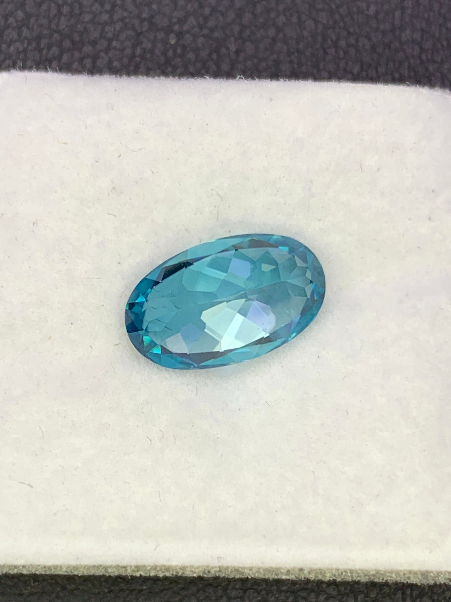 Natural Cambodian Blue Zircon 2.74 Carat 10.5x3.6 MM Oval Shape Faceted Gemstone