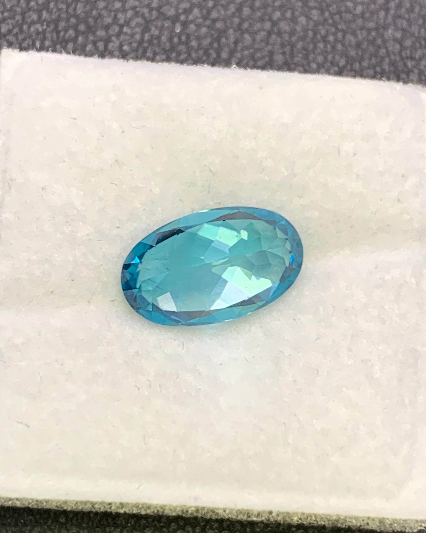 Natural Cambodian Blue Zircon 2.74 Carat 10.5x3.6 MM Oval Shape Faceted Gemstone