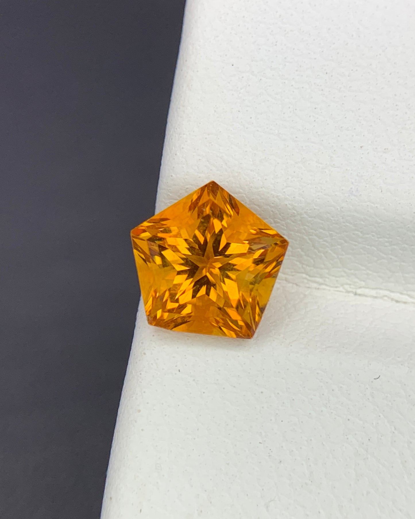 Natural Flawless Citrine 1.91 Carat 8x8 MM Pentagon Shape Faceted Gemstone