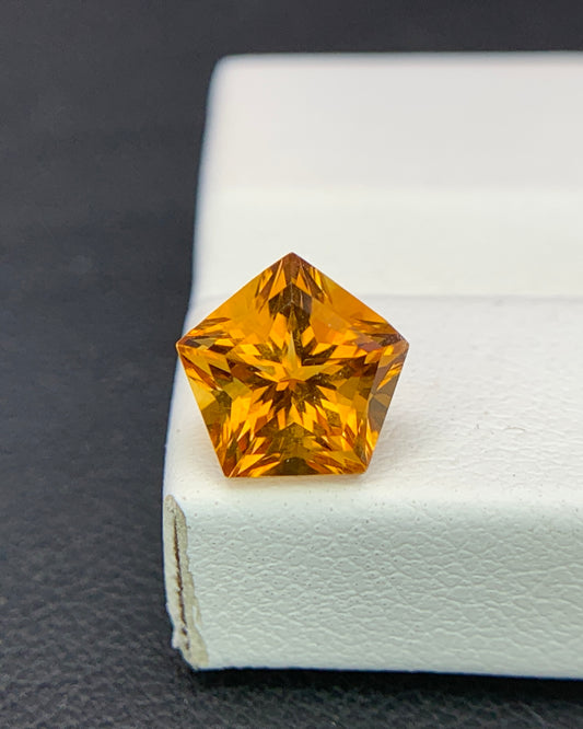 Natural Flawless Citrine 1.91 Carat 8x8 MM Pentagon Shape Faceted Gemstone