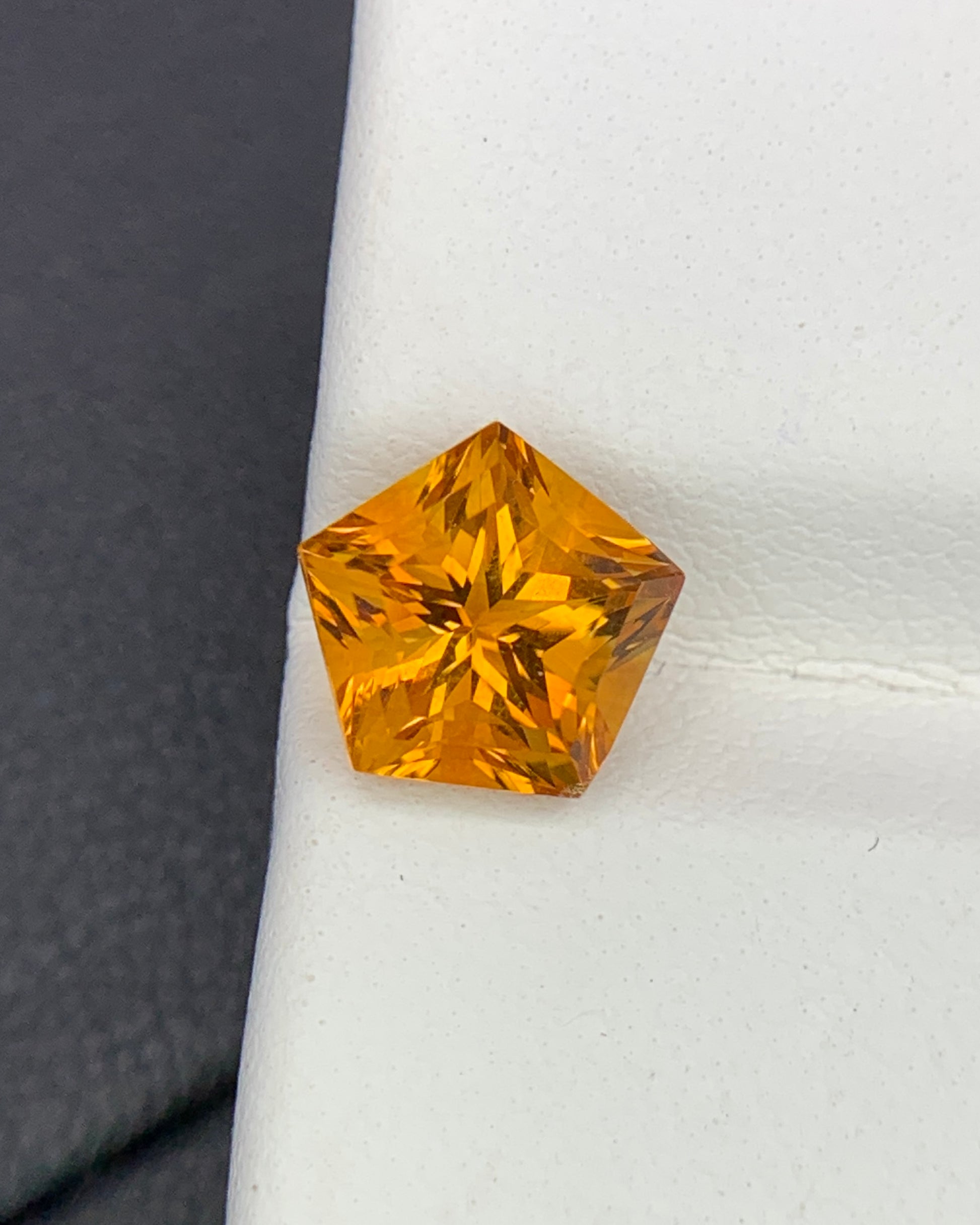 Natural Flawless Citrine 1.91 Carat 8x8 MM Pentagon Shape Faceted Gemstone