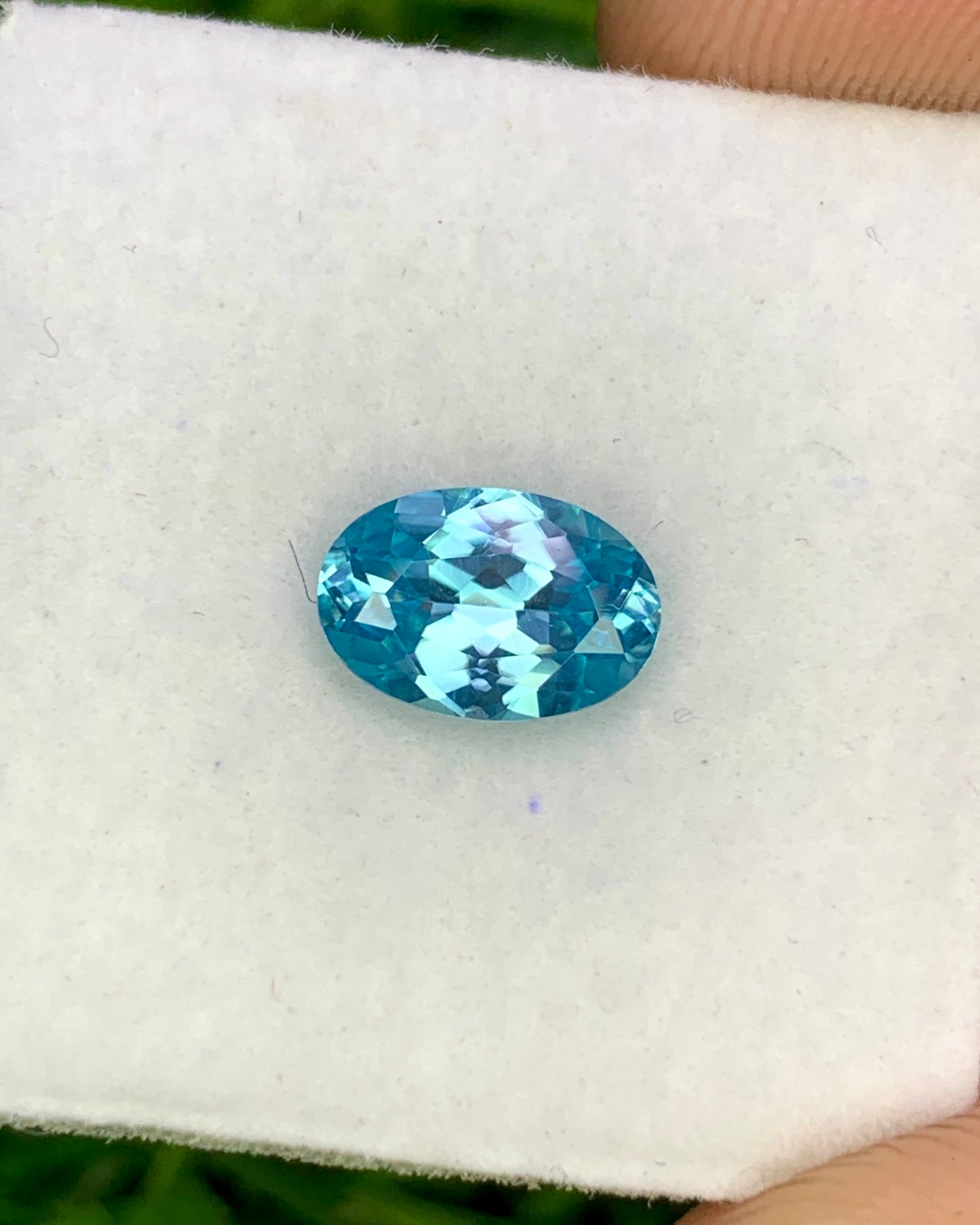 Natural Cambodian Blue Zircon 1.35 Carat 7.8x5.4 MM Oval Shape Faceted Gemstone