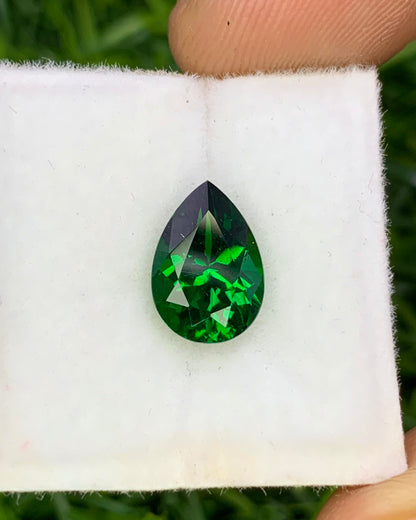 Natural Tsavorite 2.08 Carat 10x7 MM Pear Shape Faceted Gemstone