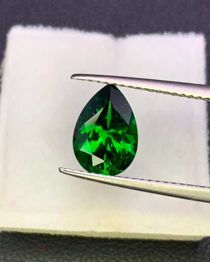 Natural Tsavorite 2.08 Carat 10x7 MM Pear Shape Faceted Gemstone