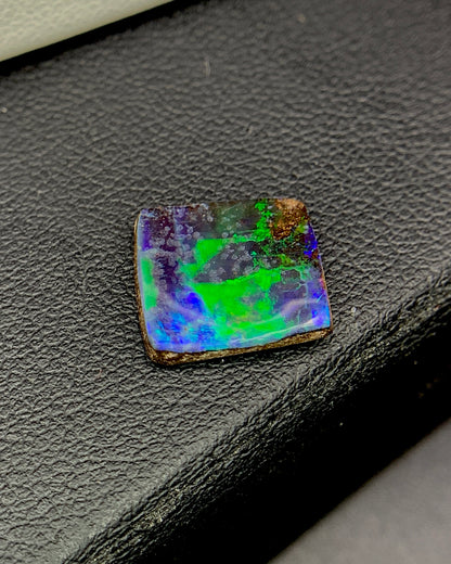 Natural Australian Boulder Opal 3.77 Carat 12.2x11.1 MM Free Form Shape Cabochon Gemstone 