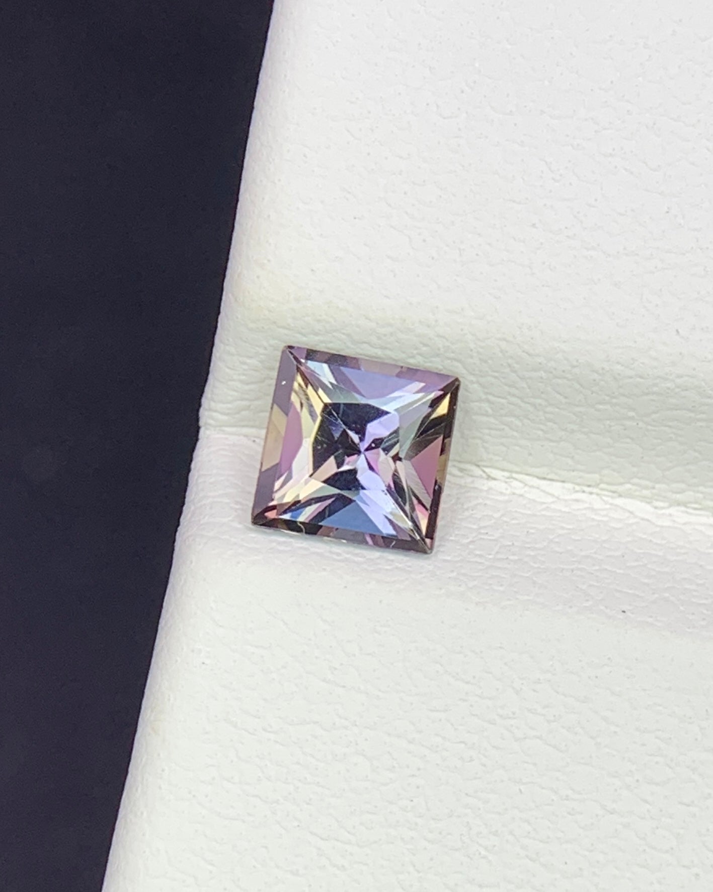 Natural Unheated Bi Color Tanzanite 0.76 Carat 5.5x5.5 MM Square Shape Faceted Gemstone