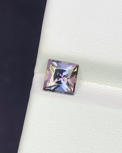 Natural Unheated Bi Color Tanzanite 0.76 Carat 5.5x5.5 MM Square Shape Faceted Gemstone