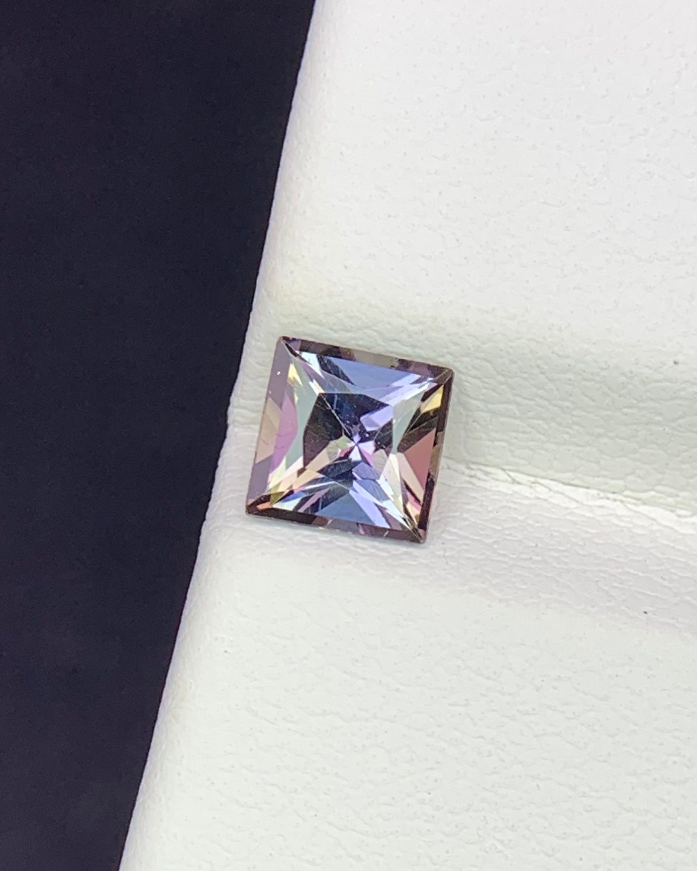 Natural Unheated Bi Color Tanzanite 0.76 Carat 5.5x5.5 MM Square Shape Faceted Gemstone