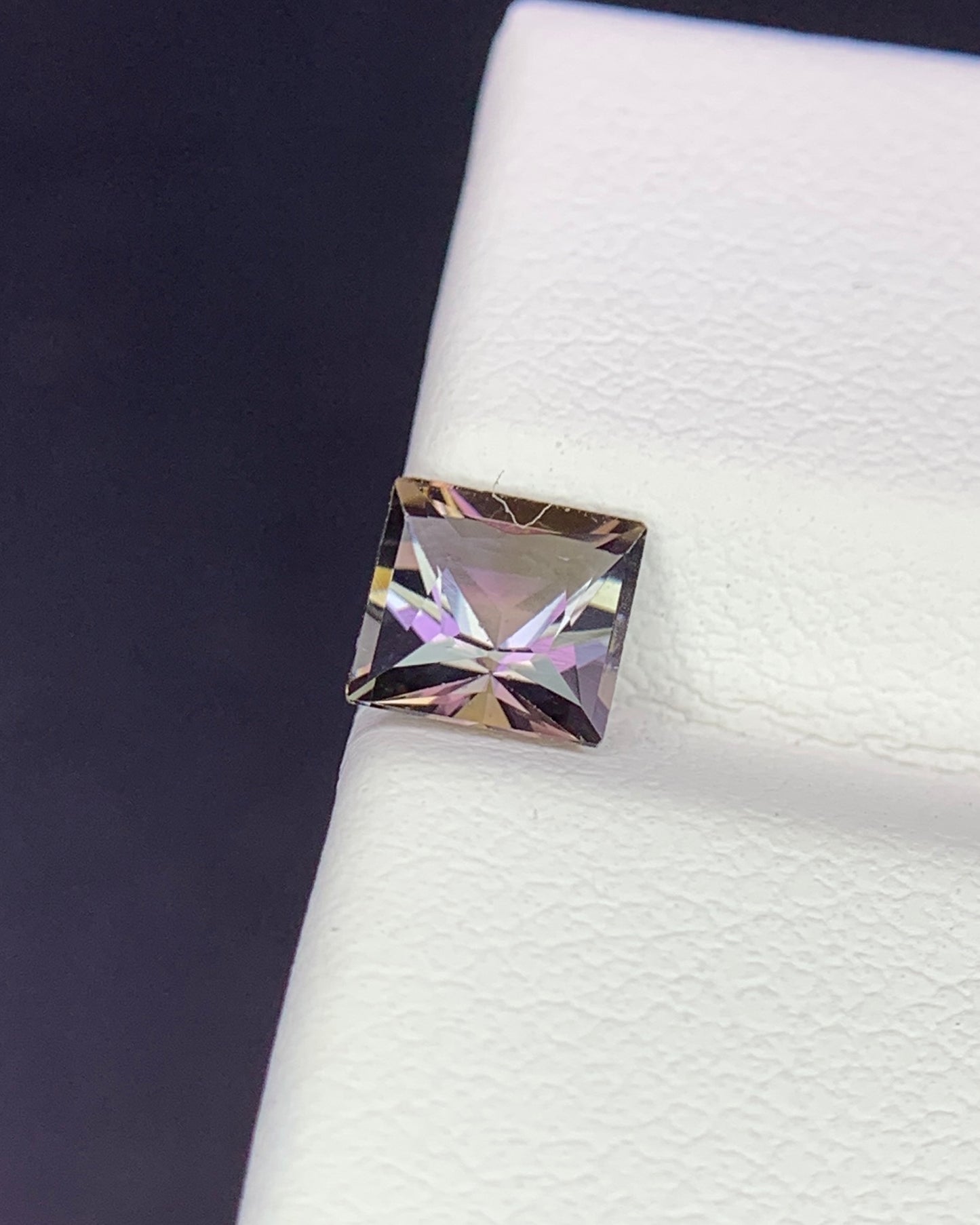 Natural Unheated Bi Color Tanzanite 0.76 Carat 5.5x5.5 MM Square Shape Faceted Gemstone