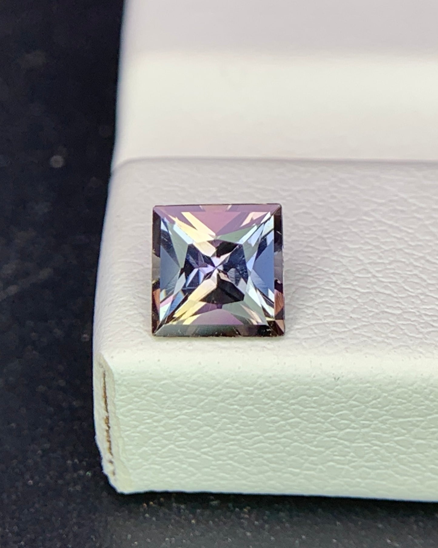 Natural Unheated Bi Color Tanzanite 0.76 Carat 5.5x5.5 MM Square Shape Faceted Gemstone