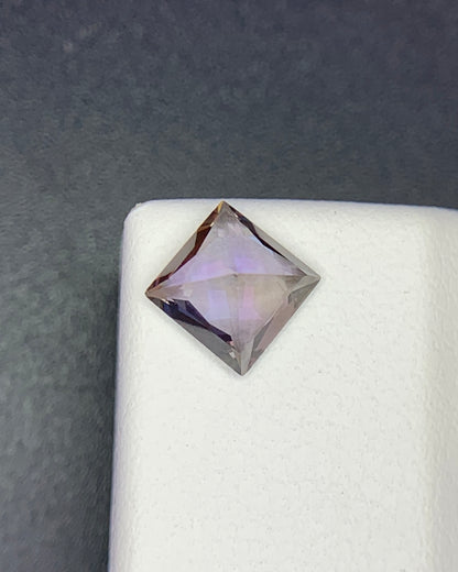 Natural Unheated Bi Color Tanzanite 0.76 Carat 5.5x5.5 MM Square Shape Faceted Gemstone