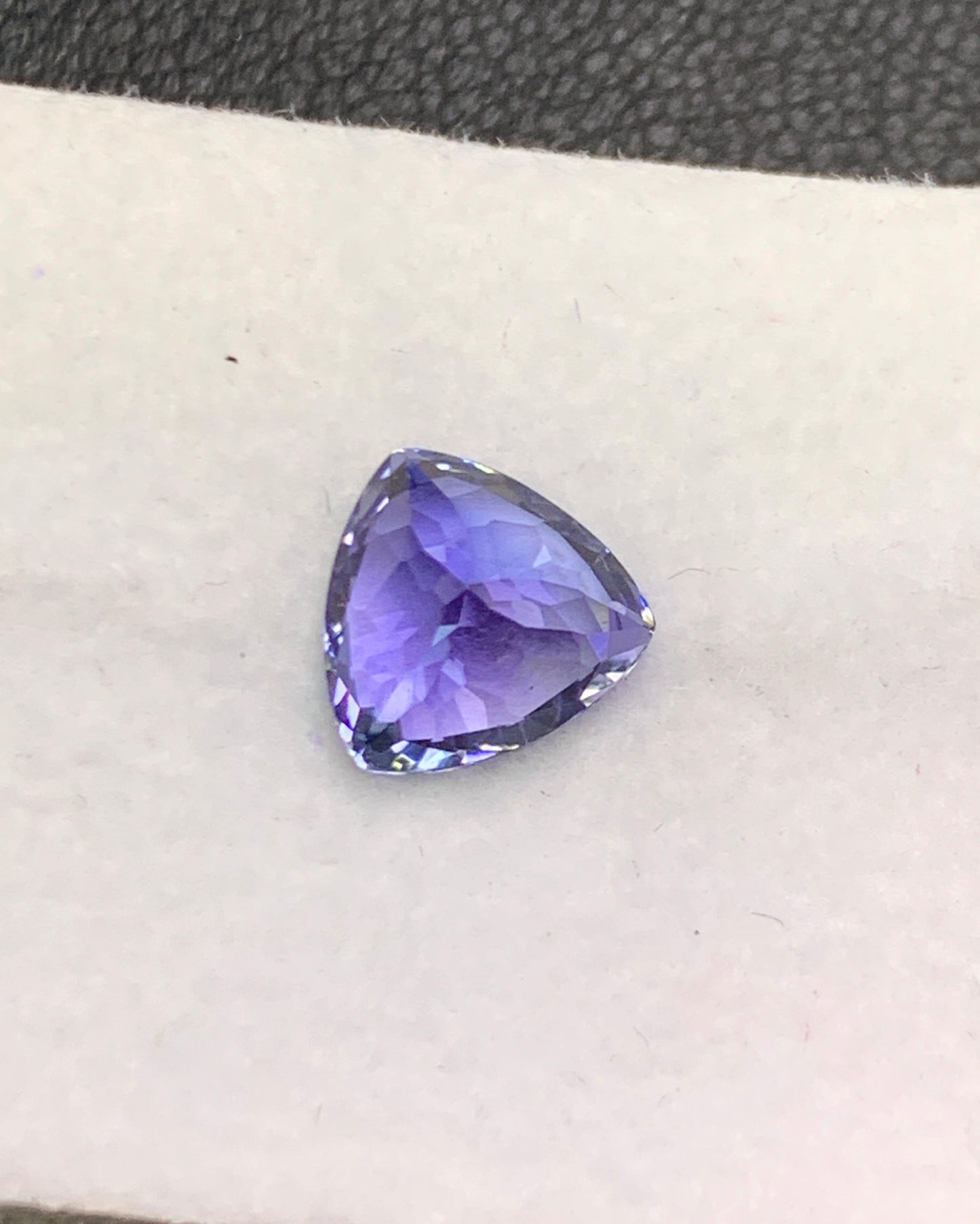 Natural Bi Color Tanzanite 1.72 Carat 7.3x7.3 MM Trillion Shape Faceted Gemstone