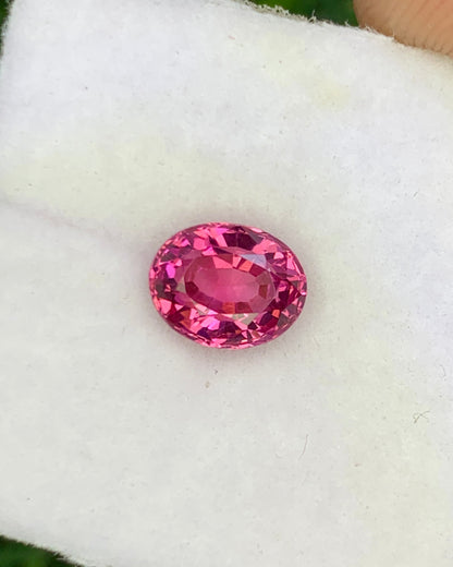 Natural Unheated Hot Pink Spinel 1.14 Carat 7x5.5 MM Oval Shape Faceted Gemstone