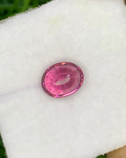 Natural Unheated Hot Pink Spinel 1.14 Carat 7x5.5 MM Oval Shape Faceted Gemstone