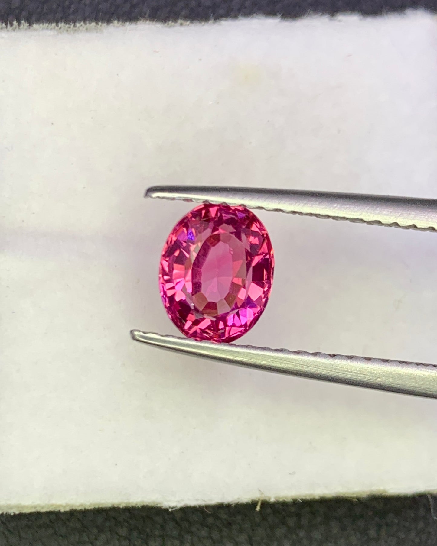 Natural Unheated Hot Pink Spinel 1.14 Carat 7x5.5 MM Oval Shape Faceted Gemstone