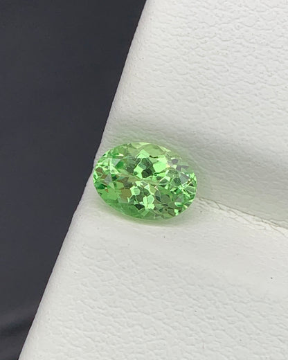 Natural Tsavorite Garnet 0.88 Carat 6.8x4.9 MM Oval Shape Faceted Gemstone