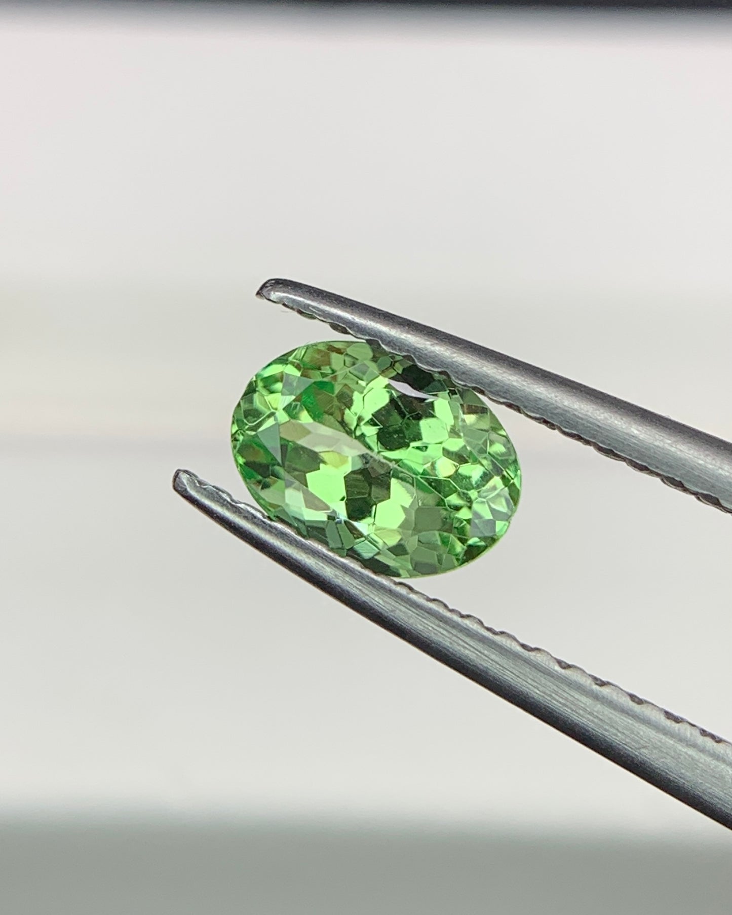 Natural Tsavorite Garnet 0.88 Carat 6.8x4.9 MM Oval Shape Faceted Gemstone