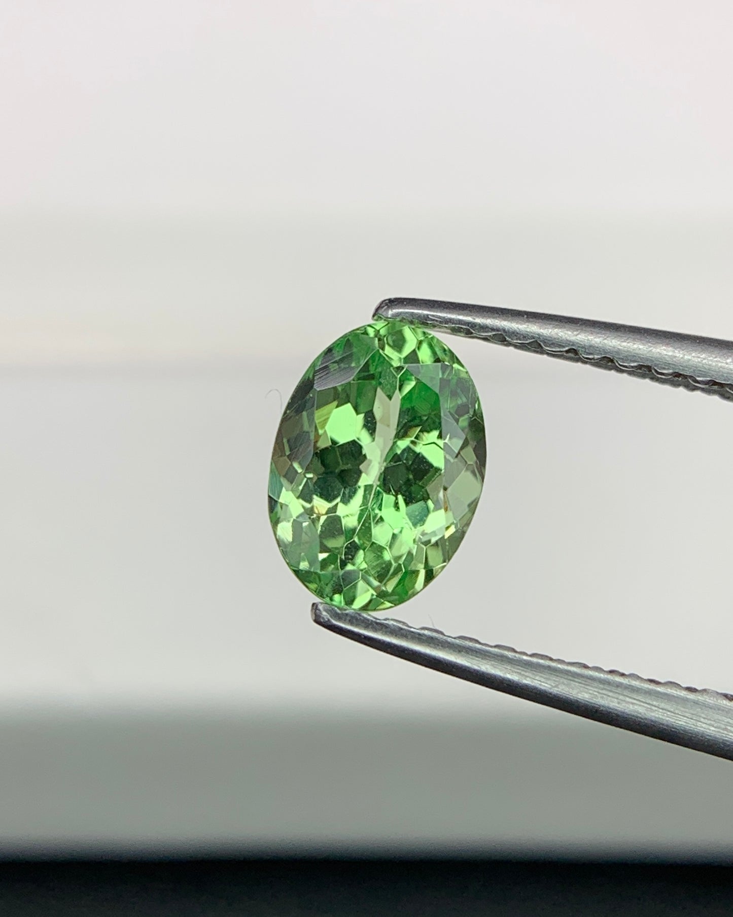 Natural Tsavorite Garnet 0.88 Carat 6.8x4.9 MM Oval Shape Faceted Gemstone