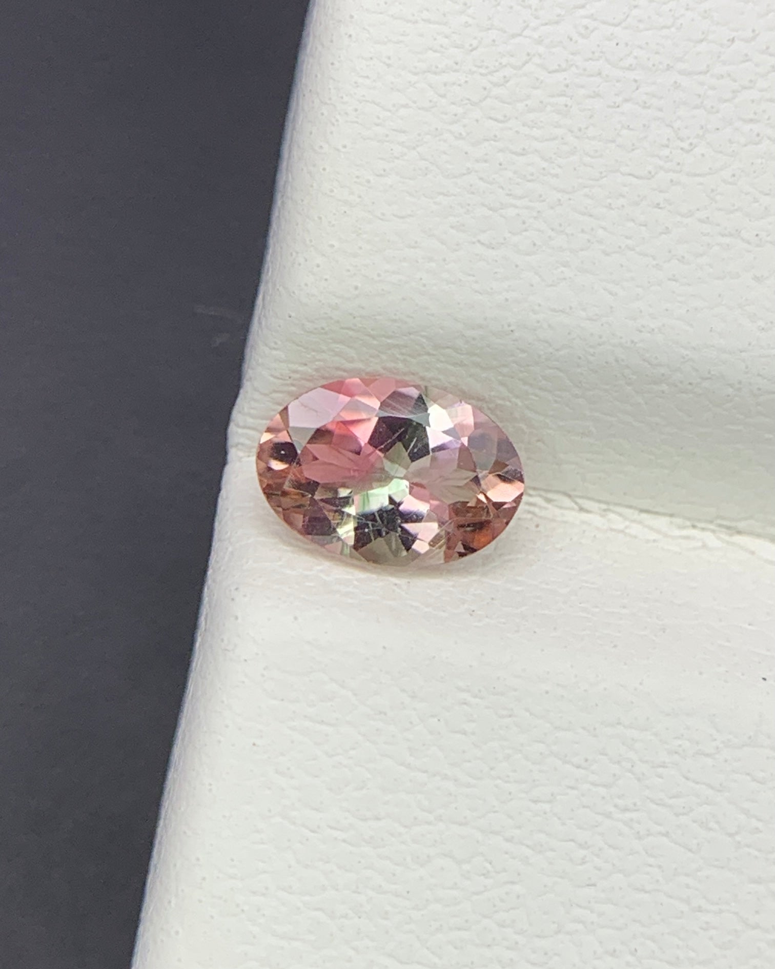 Natural Tri Color Tourmaline 0.61 Carat 6.5x4.5 MM Oval Shape Faceted Gemstone