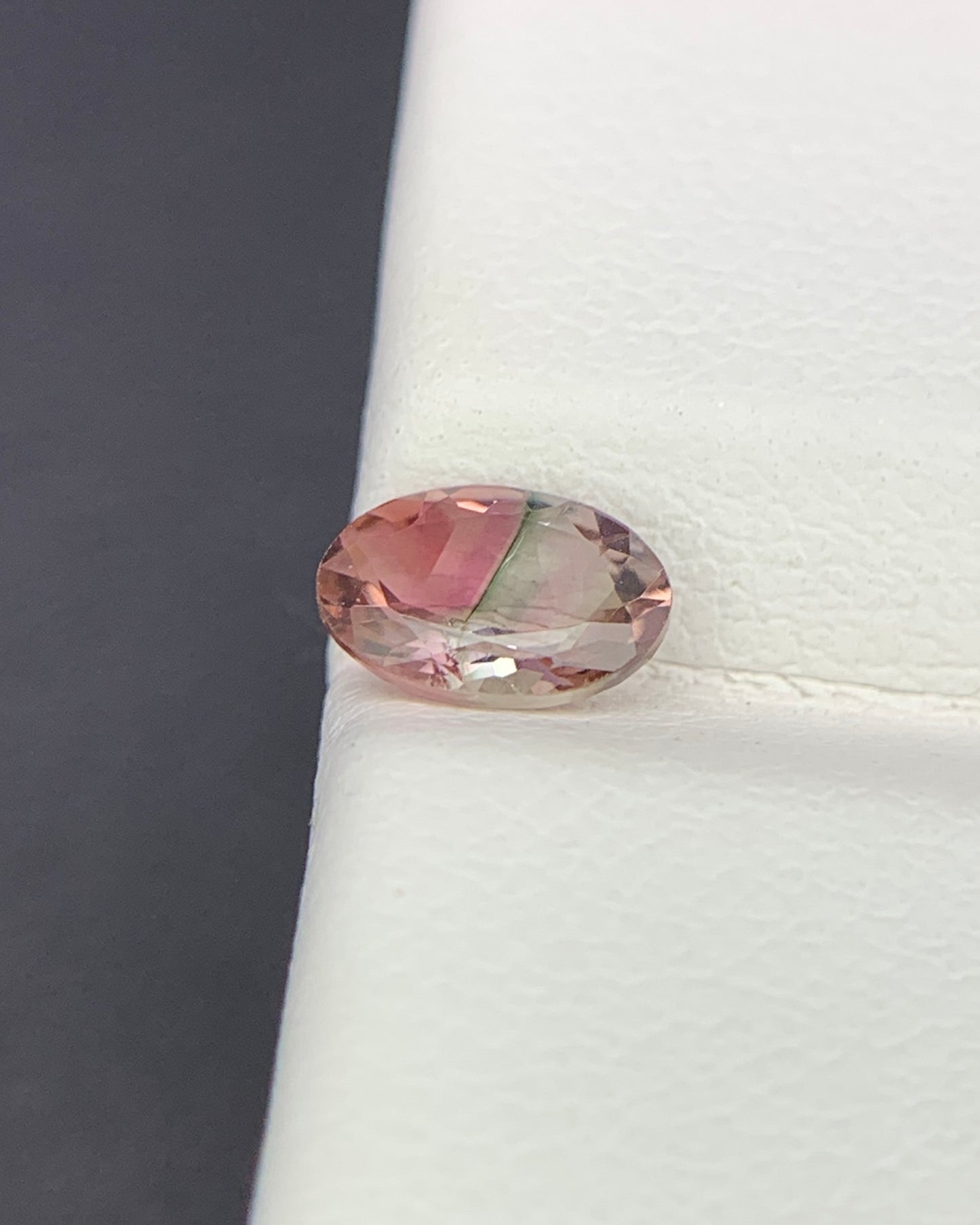 Natural Tri Color Tourmaline 0.61 Carat 6.5x4.5 MM Oval Shape Faceted Gemstone