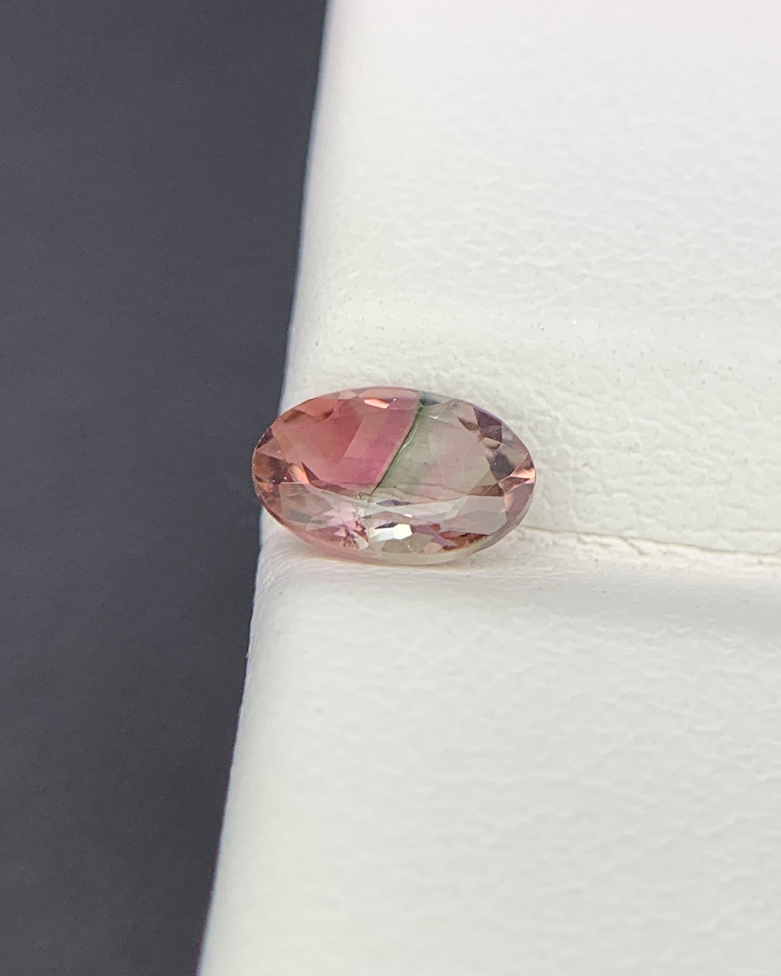 Natural Tri Color Tourmaline 0.61 Carat 6.5x4.5 MM Oval Shape Faceted Gemstone
