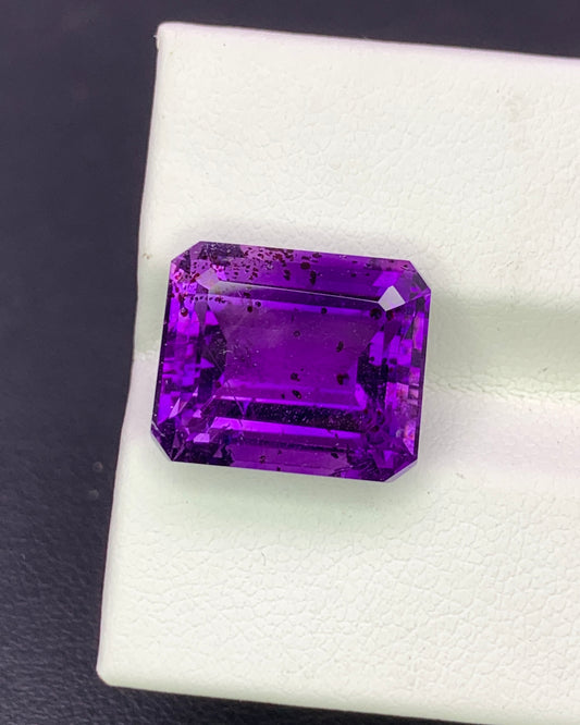 Natural Amethyst Super Seven 9.75 Carat 13.7x11.5 MM Octagon Shape Faceted Gemstone