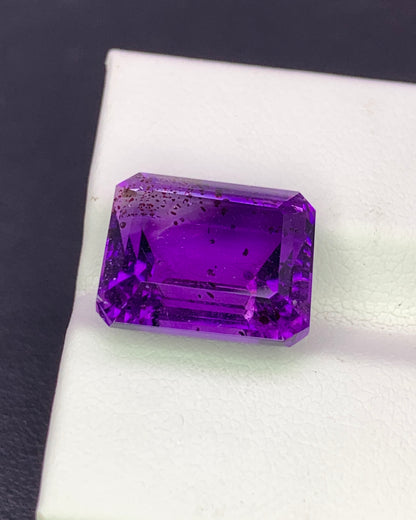 Natural Amethyst Super Seven 9.75 Carat 13.7x11.5 MM Octagon Shape Faceted Gemstone