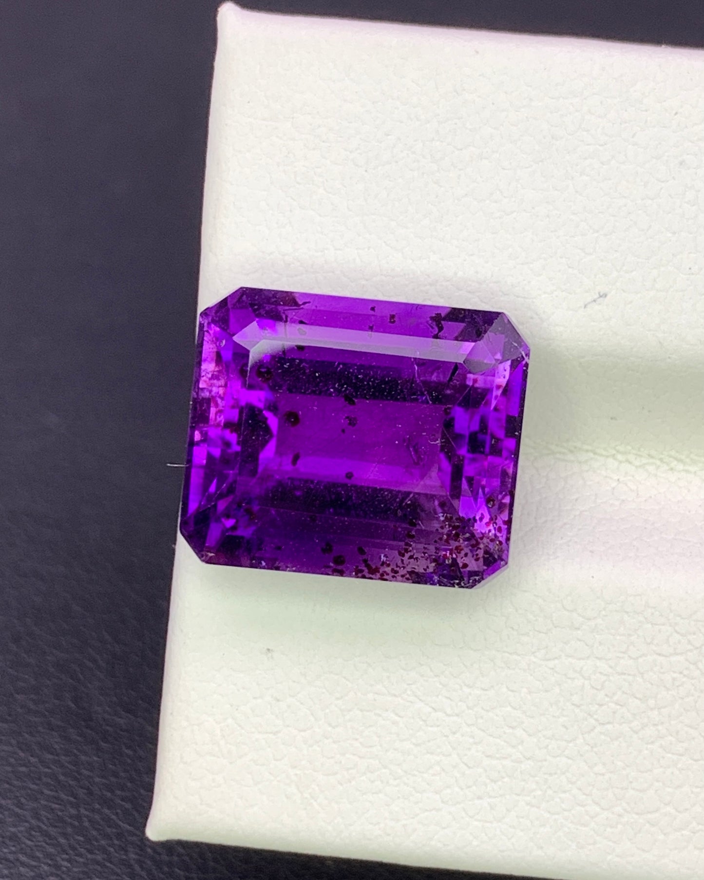 Natural Amethyst Super Seven 9.75 Carat 13.7x11.5 MM Octagon Shape Faceted Gemstone