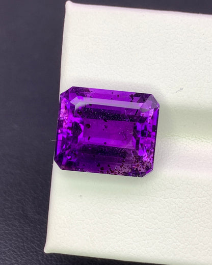 Natural Amethyst Super Seven 9.75 Carat 13.7x11.5 MM Octagon Shape Faceted Gemstone