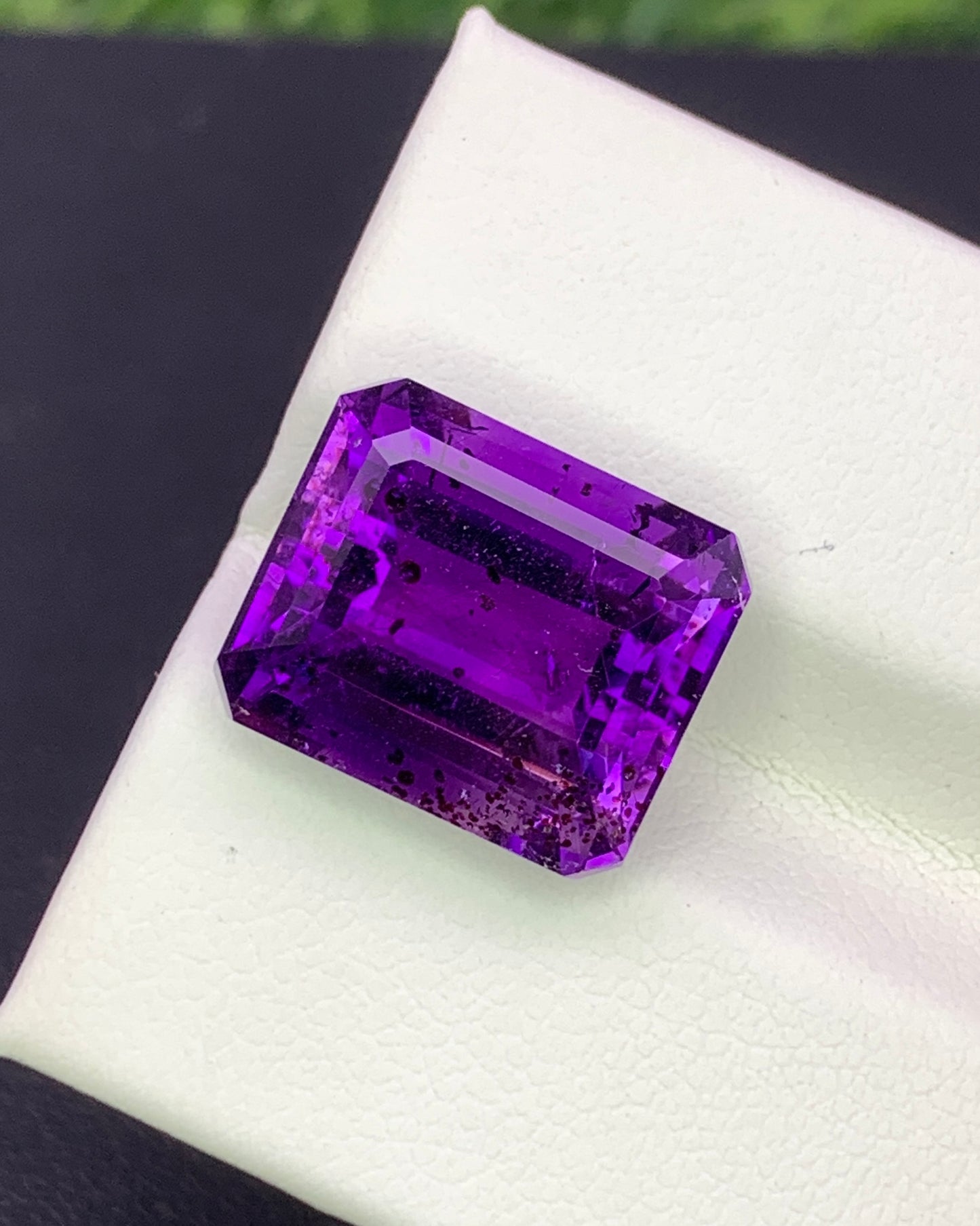 Natural Amethyst Super Seven 9.75 Carat 13.7x11.5 MM Octagon Shape Faceted Gemstone