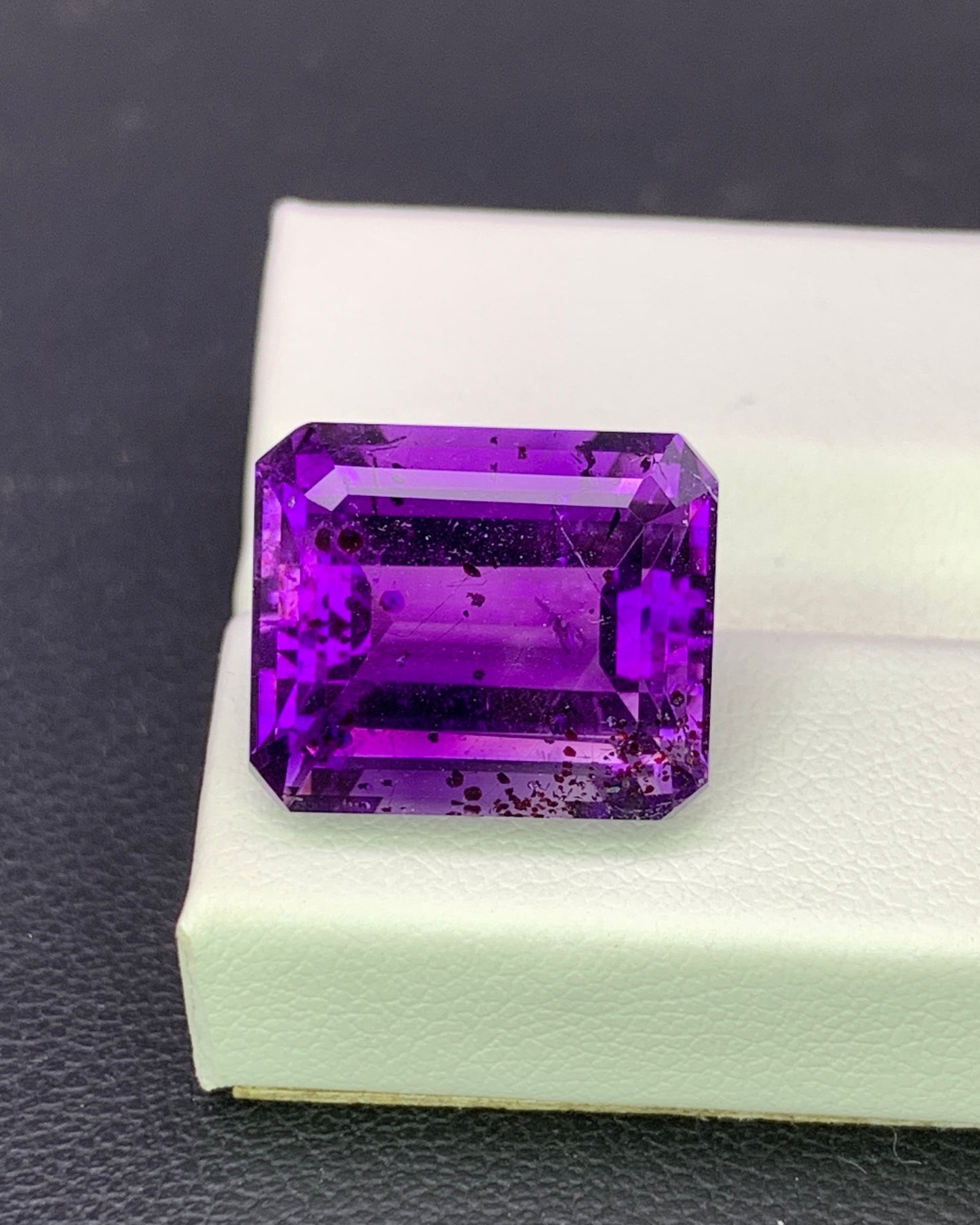 Natural Amethyst Super Seven 9.75 Carat 13.7x11.5 MM Octagon Shape Faceted Gemstone