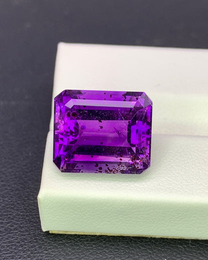 Natural Amethyst Super Seven 9.75 Carat 13.7x11.5 MM Octagon Shape Faceted Gemstone