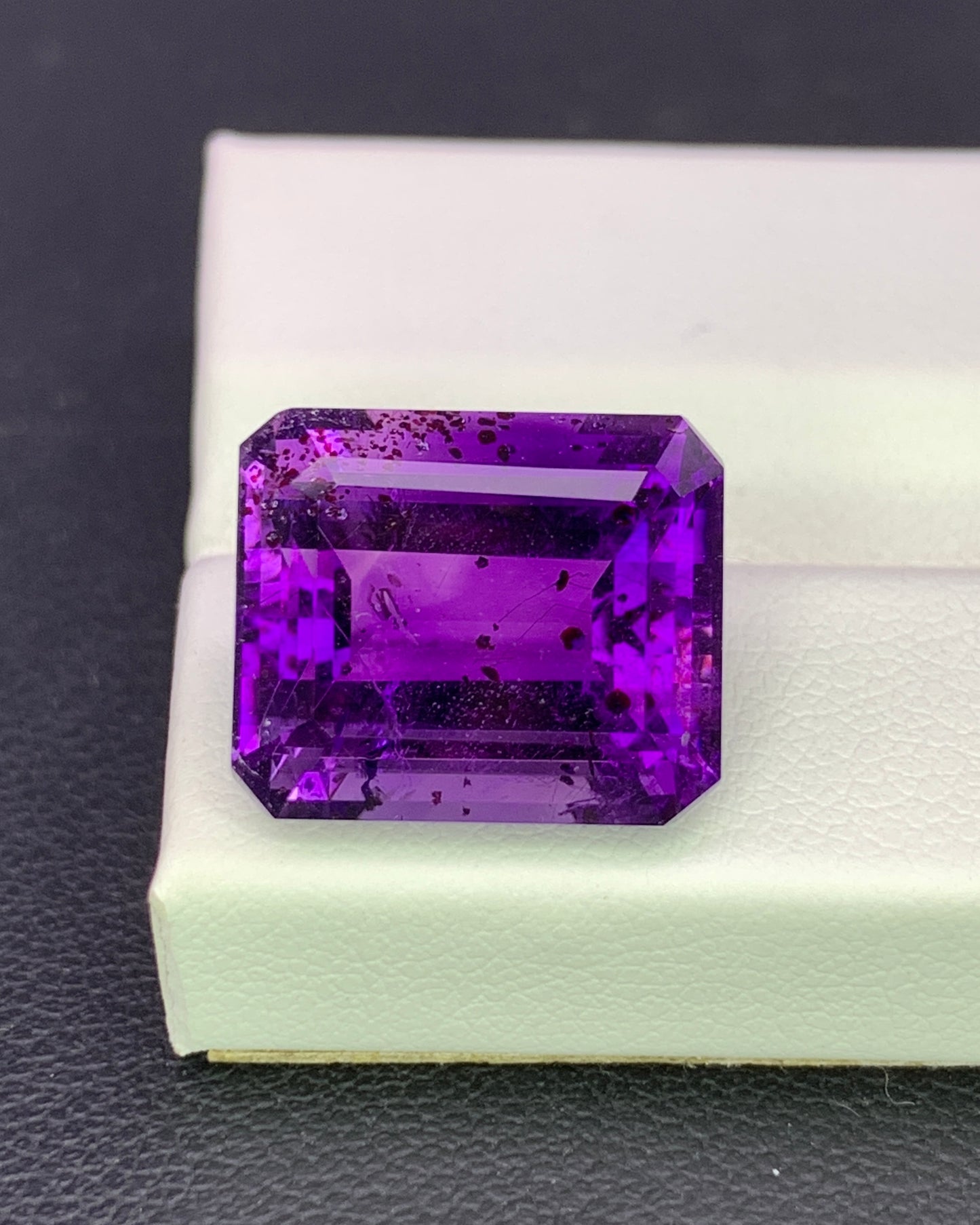 Natural Amethyst Super Seven 9.75 Carat 13.7x11.5 MM Octagon Shape Faceted Gemstone