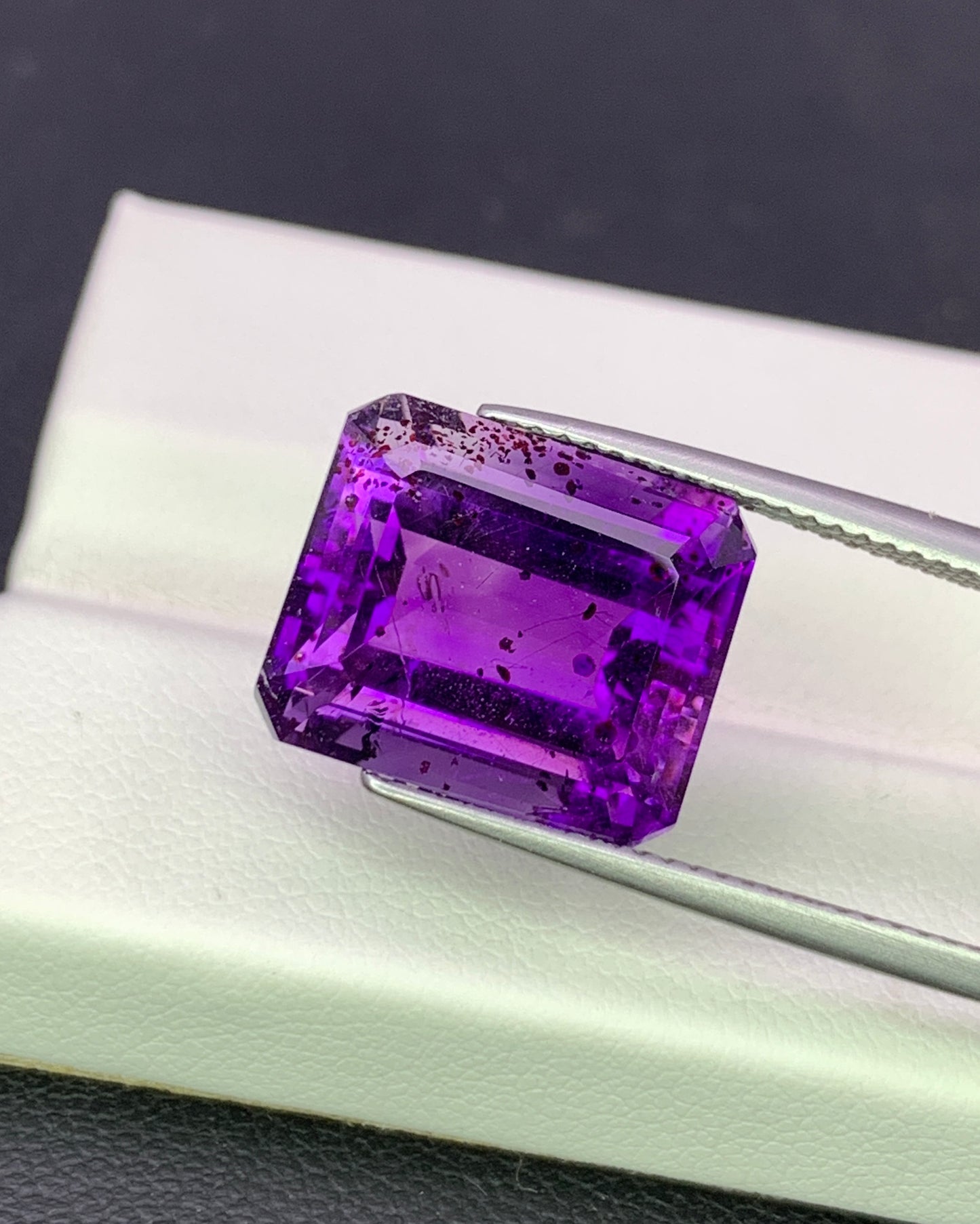 Natural Amethyst Super Seven 9.75 Carat 13.7x11.5 MM Octagon Shape Faceted Gemstone