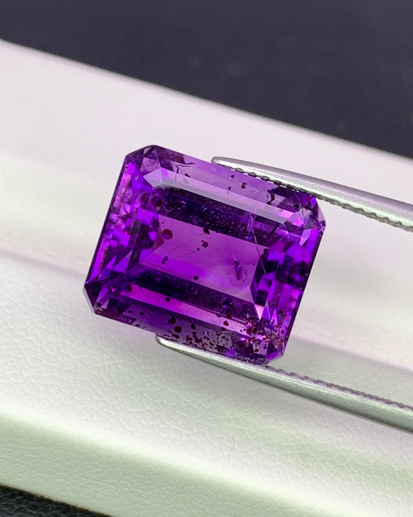 Natural Amethyst Super Seven 9.75 Carat 13.7x11.5 MM Octagon Shape Faceted Gemstone