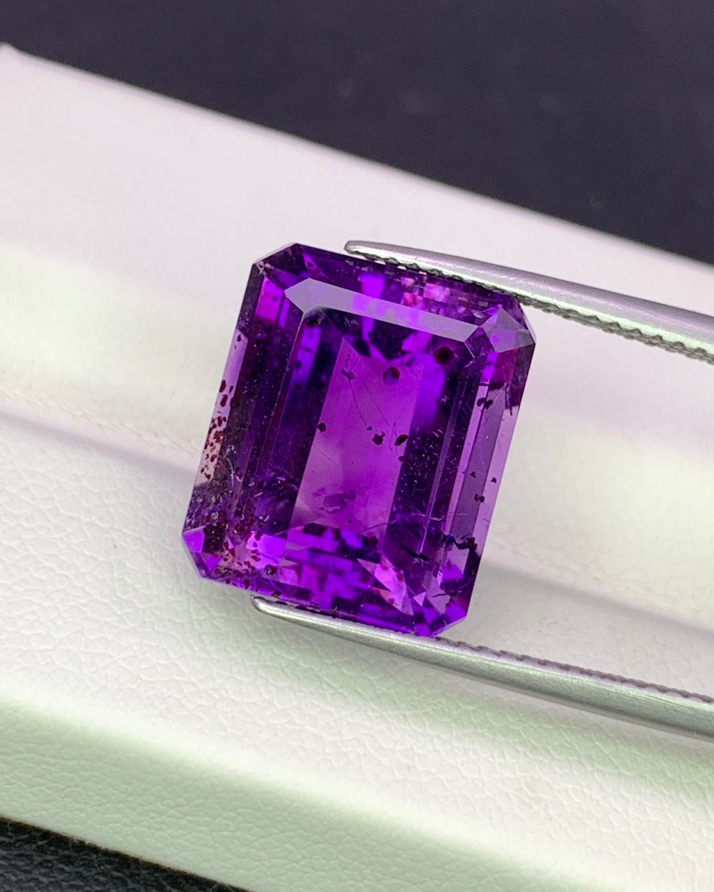 Natural Amethyst Super Seven 9.75 Carat 13.7x11.5 MM Octagon Shape Faceted Gemstone