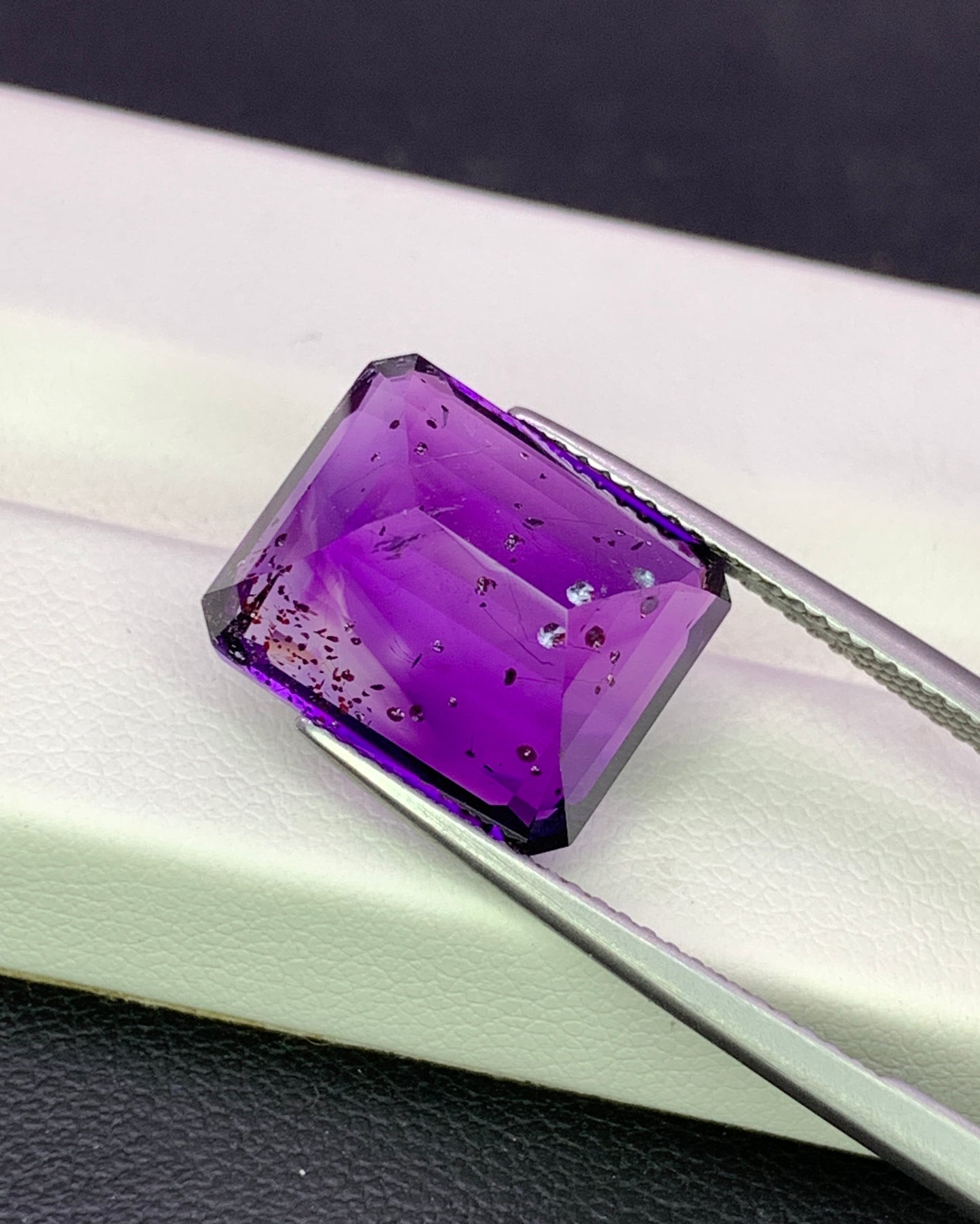 Natural Amethyst Super Seven 9.75 Carat 13.7x11.5 MM Octagon Shape Faceted Gemstone