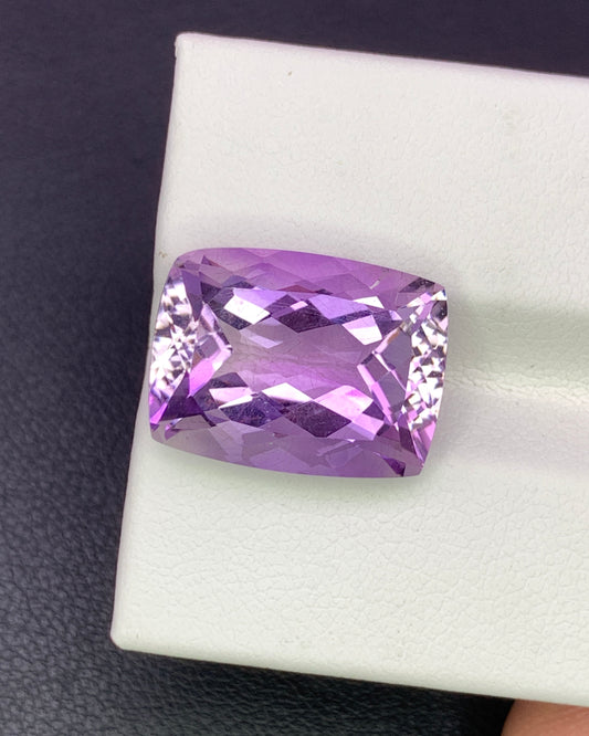 Natural Rutile in Amethyst Hair Like Rutile 11.03 Carat 16.2x12.1 MM Cushion Shape Faceted Gemstone 