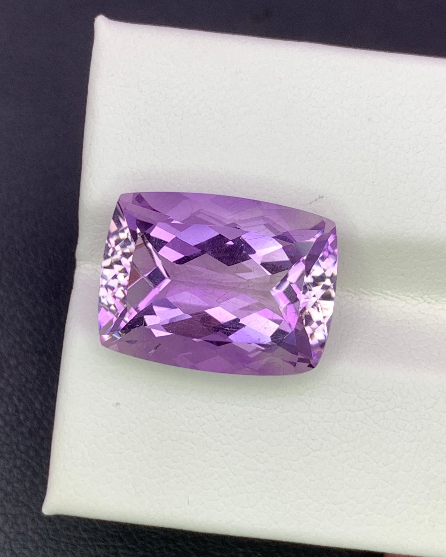 Natural Rutile in Amethyst Hair Like Rutile 11.03 Carat 16.2x12.1 MM Cushion Shape Faceted Gemstone 