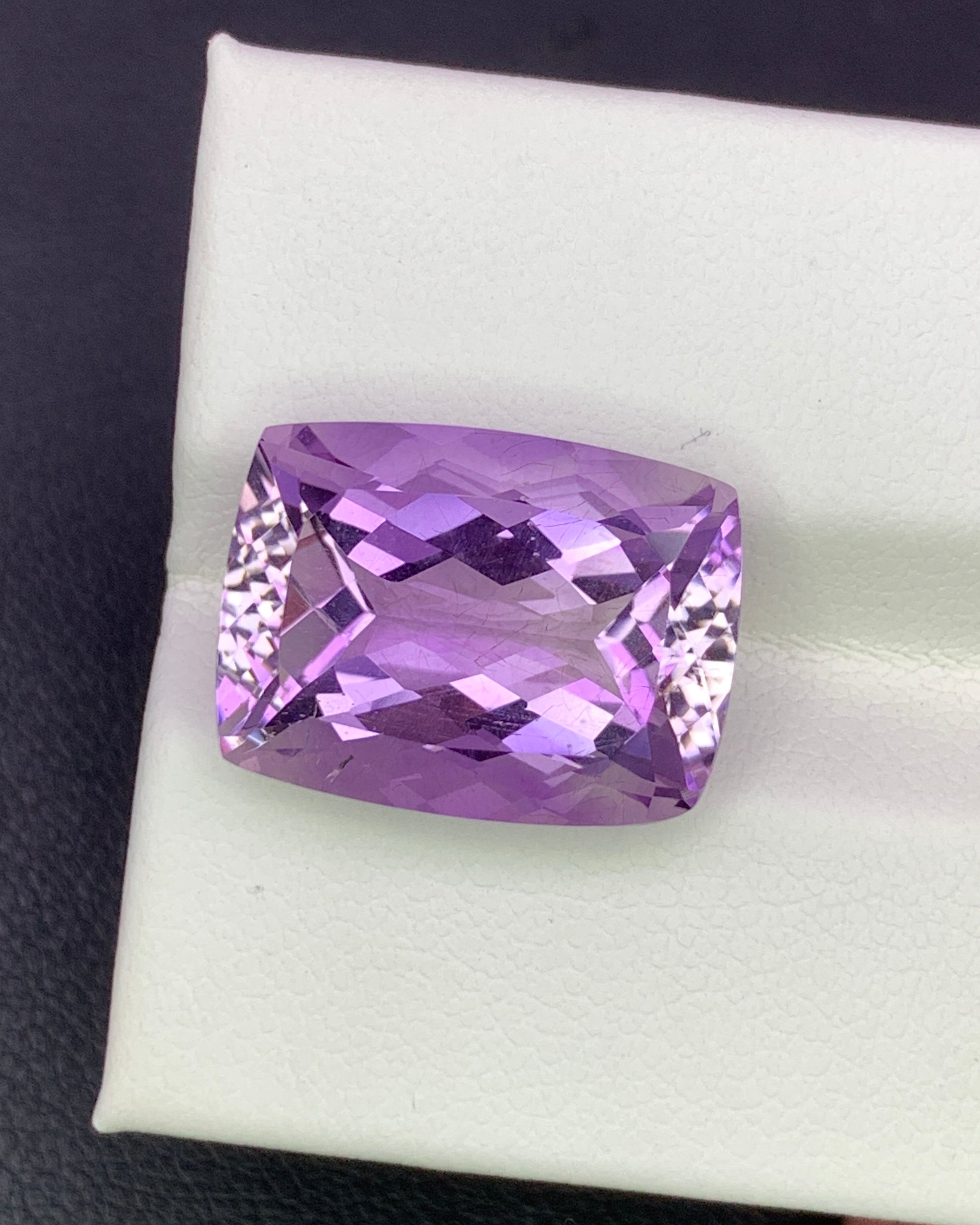 Natural Rutile in Amethyst Hair Like Rutile 11.03 Carat 16.2x12.1 MM Cushion Shape Faceted Gemstone 