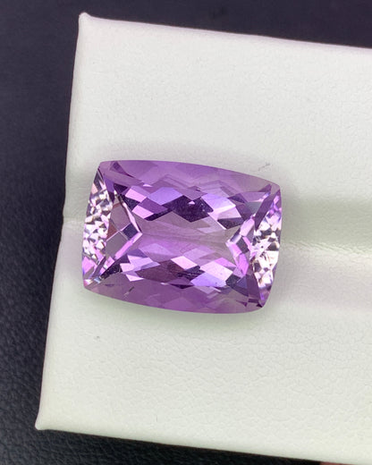 Natural Rutile in Amethyst Hair Like Rutile 11.03 Carat 16.2x12.1 MM Cushion Shape Faceted Gemstone 