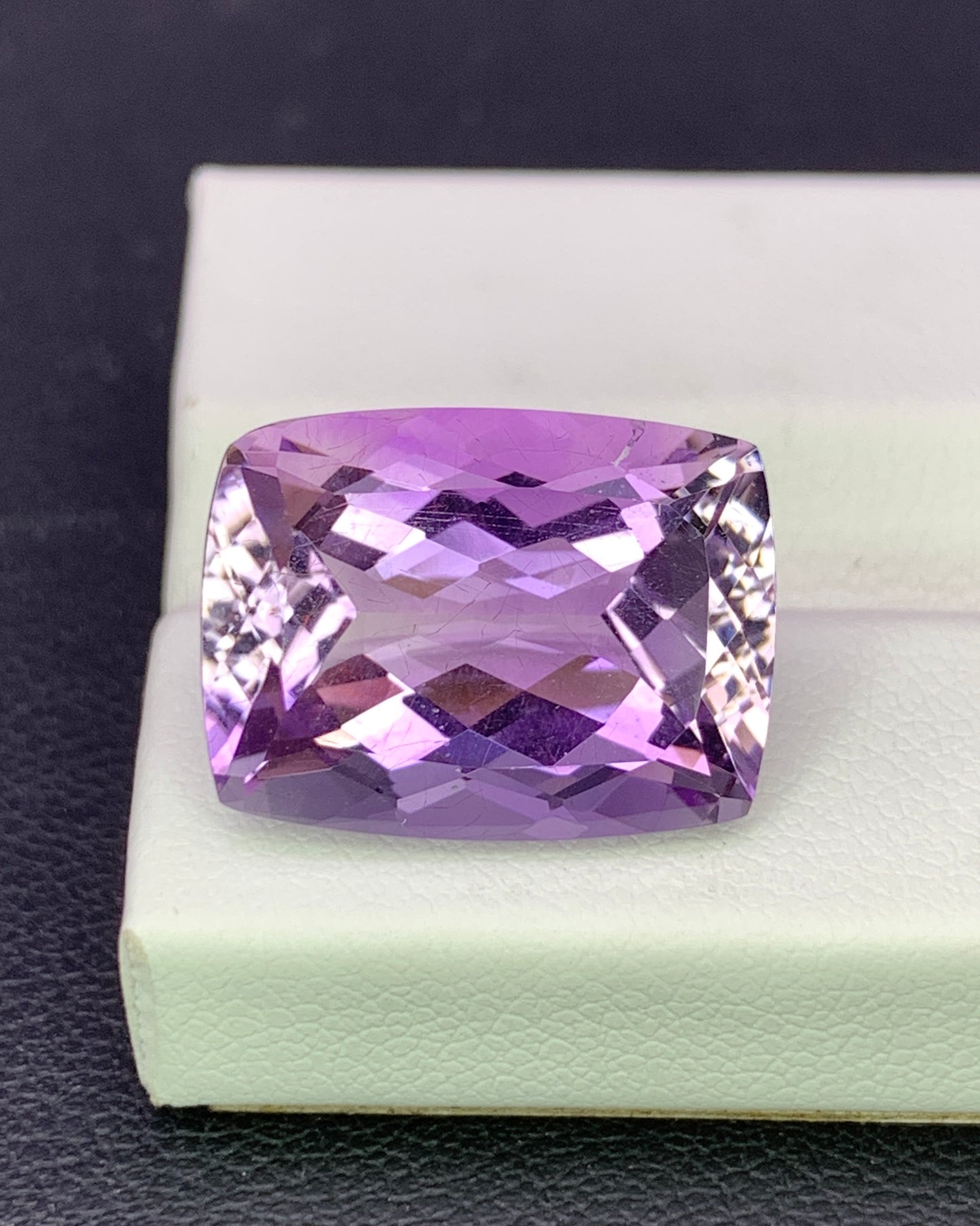 Natural Rutile in Amethyst Hair Like Rutile 11.03 Carat 16.2x12.1 MM Cushion Shape Faceted Gemstone 