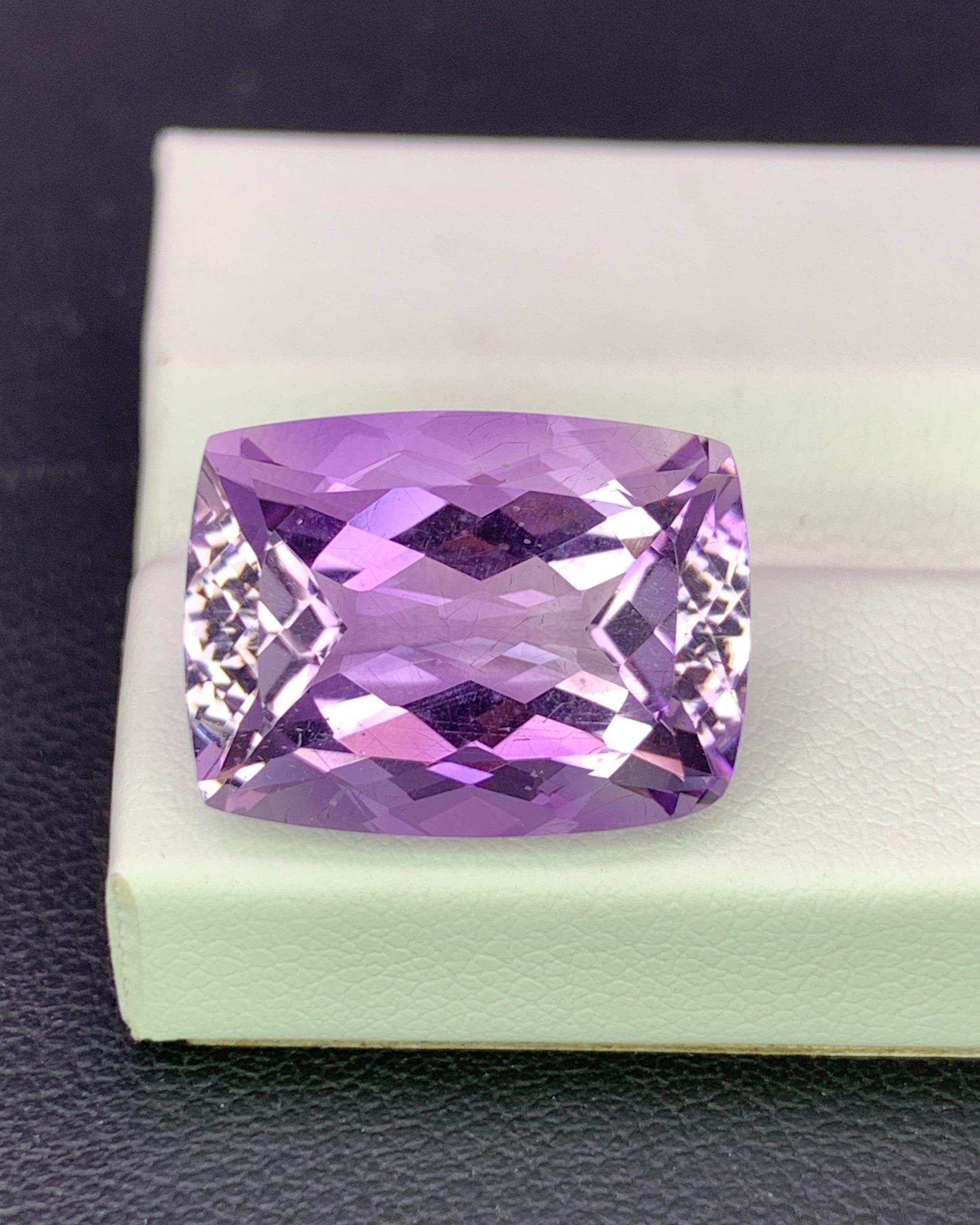 Natural Rutile in Amethyst Hair Like Rutile 11.03 Carat 16.2x12.1 MM Cushion Shape Faceted Gemstone 