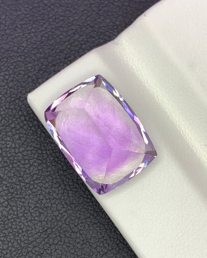 Natural Rutile in Amethyst Hair Like Rutile 11.03 Carat 16.2x12.1 MM Cushion Shape Faceted Gemstone 