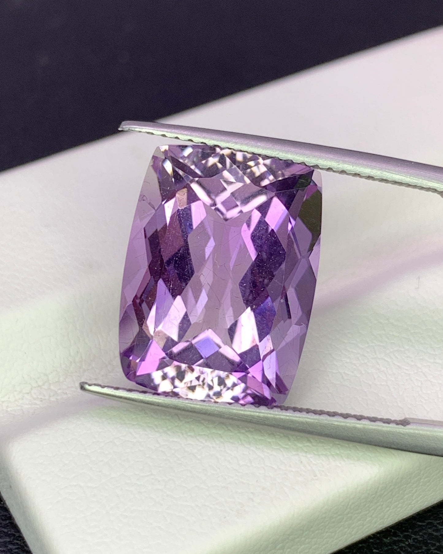 Natural Rutile in Amethyst Hair Like Rutile 11.03 Carat 16.2x12.1 MM Cushion Shape Faceted Gemstone 