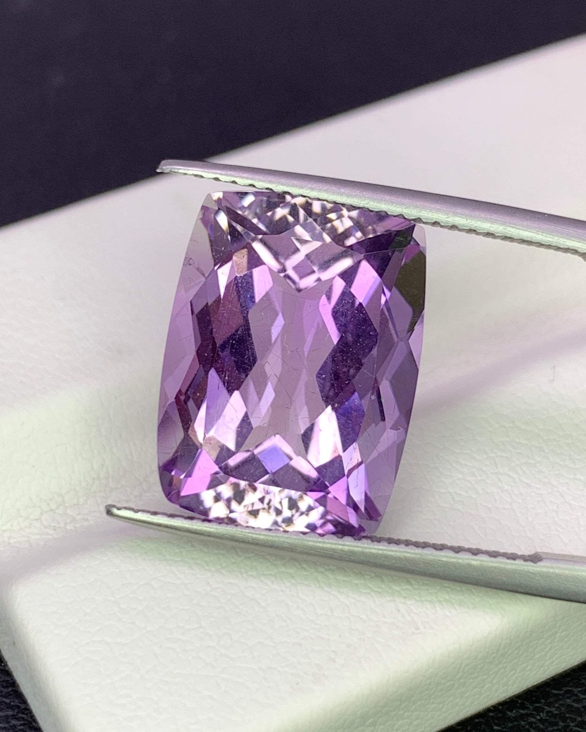 Natural Rutile in Amethyst Hair Like Rutile 11.03 Carat 16.2x12.1 MM Cushion Shape Faceted Gemstone 