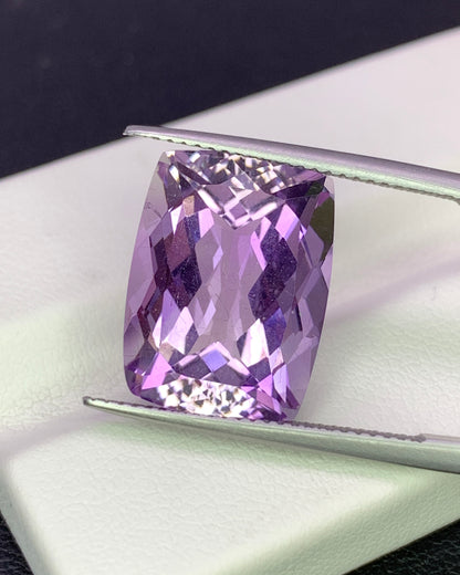 Natural Rutile in Amethyst Hair Like Rutile 11.03 Carat 16.2x12.1 MM Cushion Shape Faceted Gemstone 