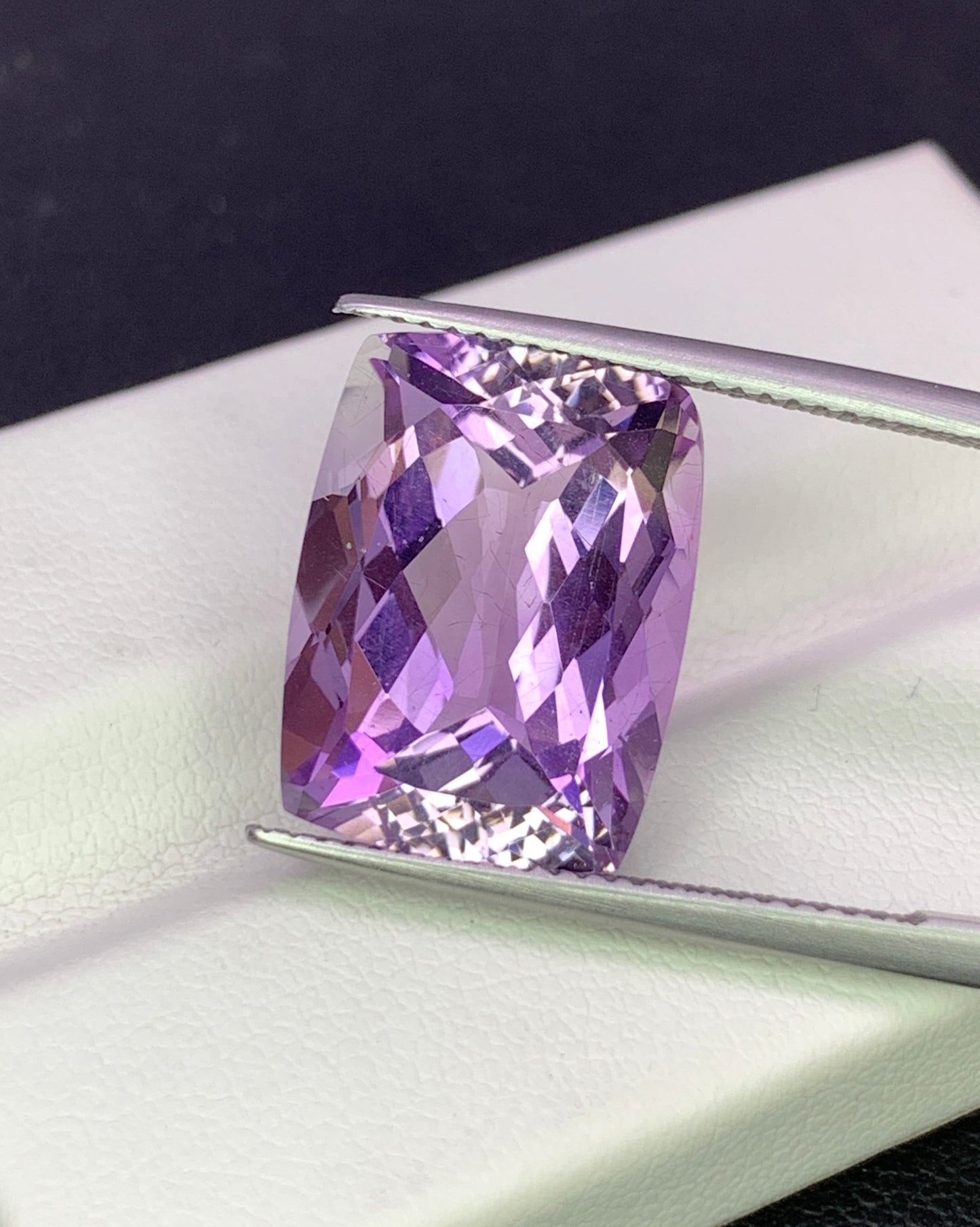 Natural Rutile in Amethyst Hair Like Rutile 11.03 Carat 16.2x12.1 MM Cushion Shape Faceted Gemstone 